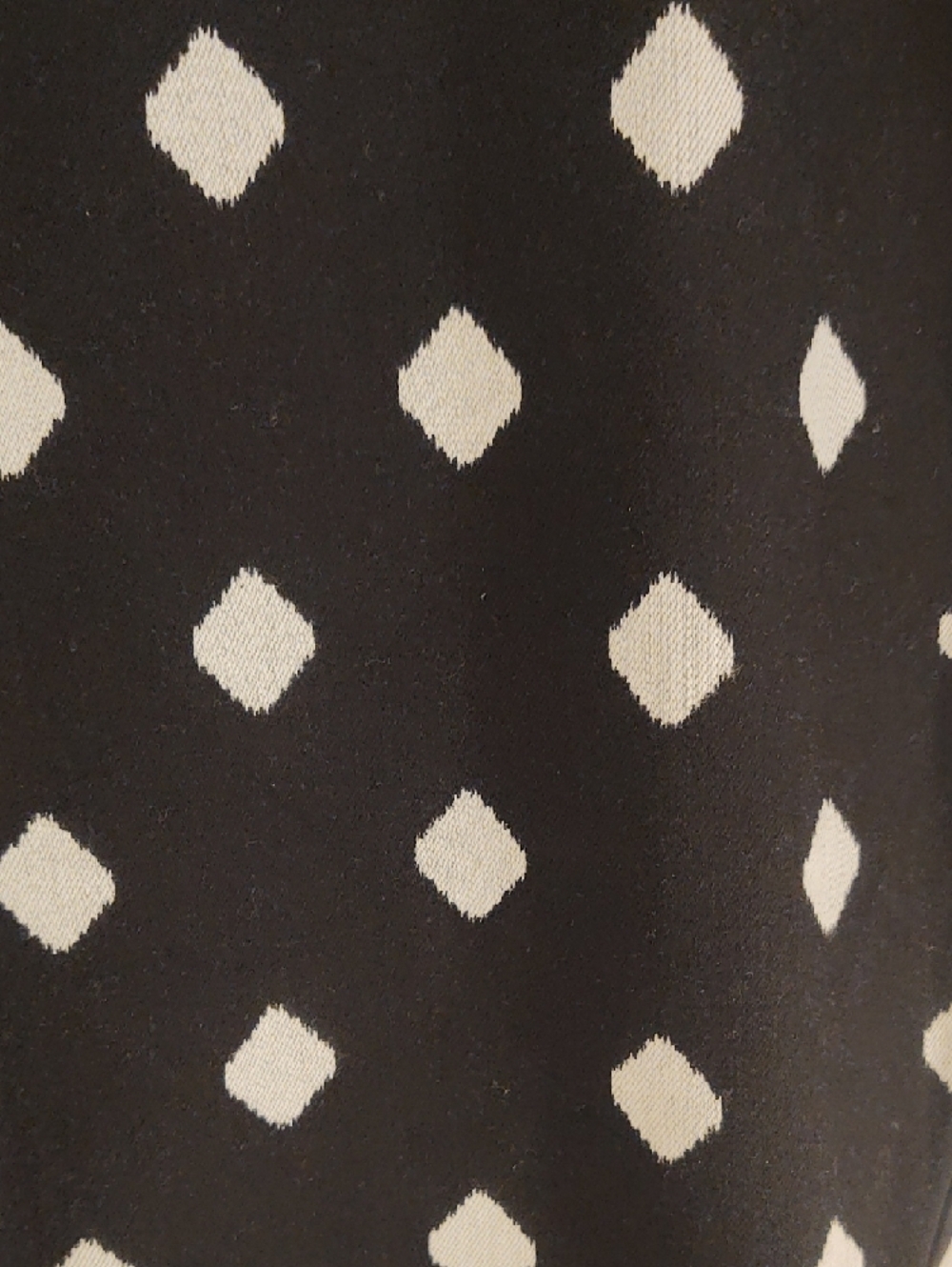Terra & Sky Black Capri Jeans with White Diamond Print- Size 3X - Picture 6 of 6